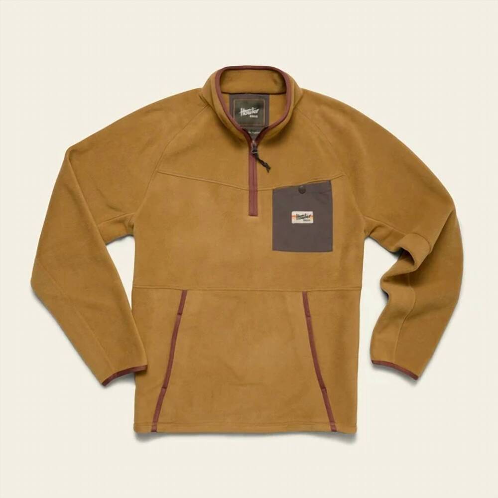 NEW HOWLER BROTHERS men's free range fleece pullover in dijon